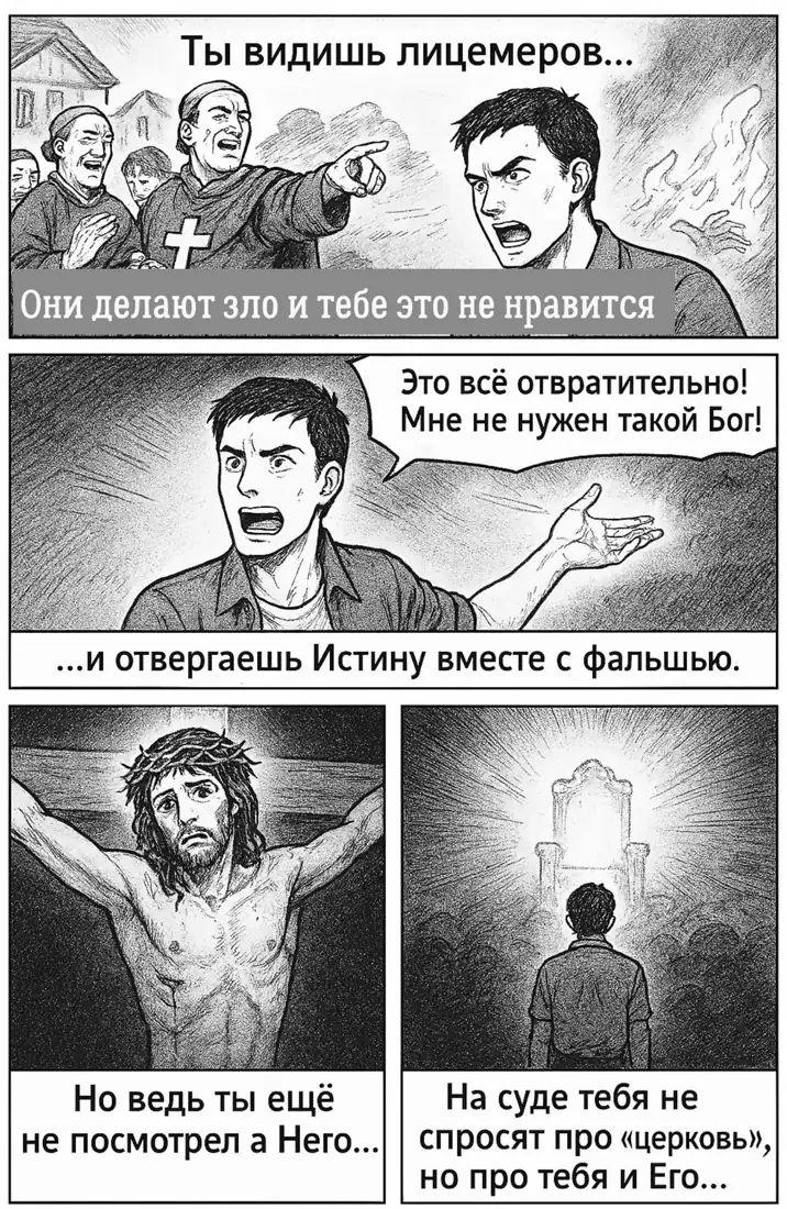Ты видишь ложь. А Он — Истину